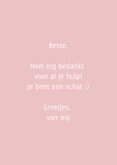 Bedankkaart internationaal a big thank you 3