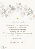 Bedankkaart magnoliabloemen met hartjes 3