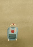 Bedankkaart meester met schooltas, potlood, schrift 2