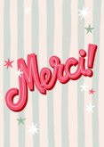 Bedankkaart merci croissant en cappuccino Frankrijk 2