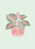 Bedankkaart met grappige illustratie van een plant 2
