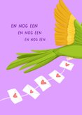 Bedankkaart papegaai met envelop 2