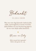 Bedankkaart trouwen bohemian bloemen gras fotocollage 3
