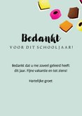 Bedankkaart voor juf of meester met Engelse drop 3