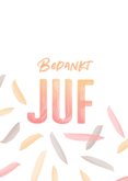 Bedankt juf verf letters 2