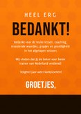 Bedankt kaart #1 trainer of coach in stijl van een t-shirt 3