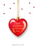 Bedankt kerstkaart rood hart zakelijk 3