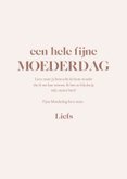 Beige moederdagkaart met foto en grafisch bloemenpatroontje 3