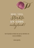 Beterschap- en sterkte kaart met bloemen in paarse tinten 3