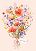 Beterschap fleurig met prachtig boeket gemengde bloemen 2