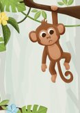 Beterschapskaart aapje jungle hang in there 2