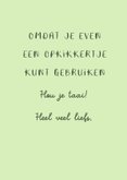 Beterschapskaart groen met getekende kikker 3