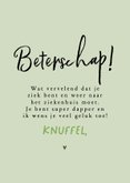 Beterschapskaart kind panda en klavertjes vier 3
