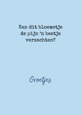 Beterschapskaart met beertje dat iets gebroken heeft 3