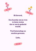 Beterschapskaart met pleister en bloemen 3