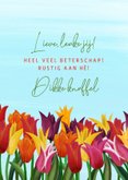 Beterschapskaart met tulpen (zonder tekst) 3