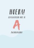 Blauwe kaart met octopus gefeliciteerd met je zwemdiploma 2