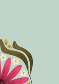 Bloemenkaart met roze en gele bloemen 2