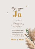 Boho trouwkaart save the date pampas eucalyptus 3