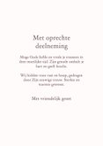 Christelijke condoleance kaart met witte duif 3