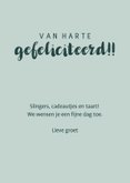 Christelijke felicitatie met vogel en slinger 3