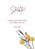 Christelijke kaart bijbeltekst en droogbloemen 3