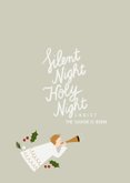 Christelijke kerstkaart met typografie en illustraties 2