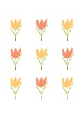 Christelijke paaskaart tulpen geel oranje gezegend pasen 2