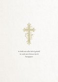 Christelijke rouwkaart met gouden kruis 2