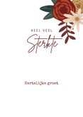 Christelijke sterktekaart met bloemen en bijbeltekst 3