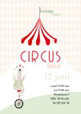 Circus kinderfeestje uitnodiging alpaca balanceren foto 2