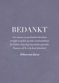 Communie bedankkaart klassieke letters en grote foto 3