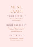 Communie menu fotokaart met koperfolie 3