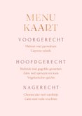 Communie menu fotokaart met koperfolie 3