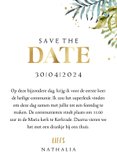 Communie save the date kalender botanisch watercolour goud 3