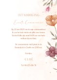 Communie save the date waterverf bloemen met koperen hartjes 3