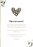 Communiekaart met foto's en panterprint hartje 3