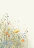 Condoleance kaart met veldbloemen in aquarel 2