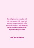 Condoleance stilgeboren meisje met naam 3