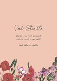 Condoleancekaart bloemen vogel illustratie sterkte zacht 3