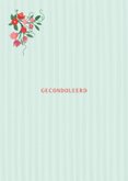 Condoleancekaart met boek en bloemen 2