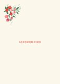 Condoleancekaart met boek en bloemen 2
