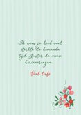 Condoleancekaart met boek en bloemen 3