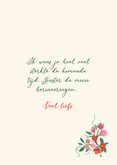 Condoleancekaart met boek en bloemen 3
