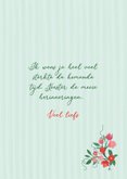 Condoleancekaart met boek en bloemen 3