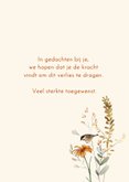 Condoleancekaart met veldbloemen en vogels 3