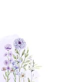Condoleancekaart paarse veldbloemen 2