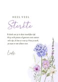 Condoleancekaart paarse veldbloemen 3