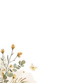 Condoleancekaart sterkte bloemen geel vlinders waterverf 2
