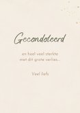 Condoleancekaart 'sterkte' met mooie eucalyptus tak 3